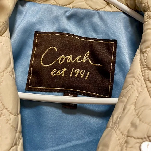 EUC Coach Quilted Logo Riding Jacket (Size Small) - Picture 3 of 5